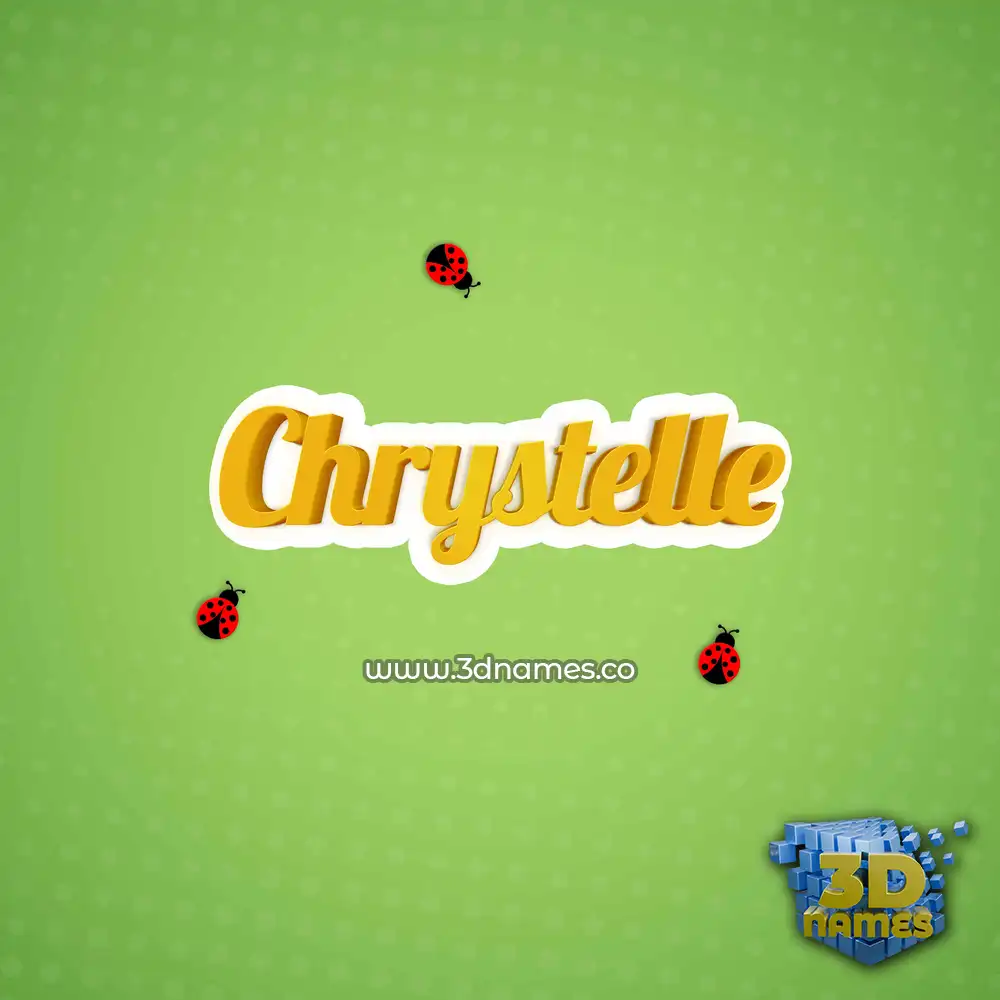 chrystelle in Ladybugs style - 3D name wallpaper