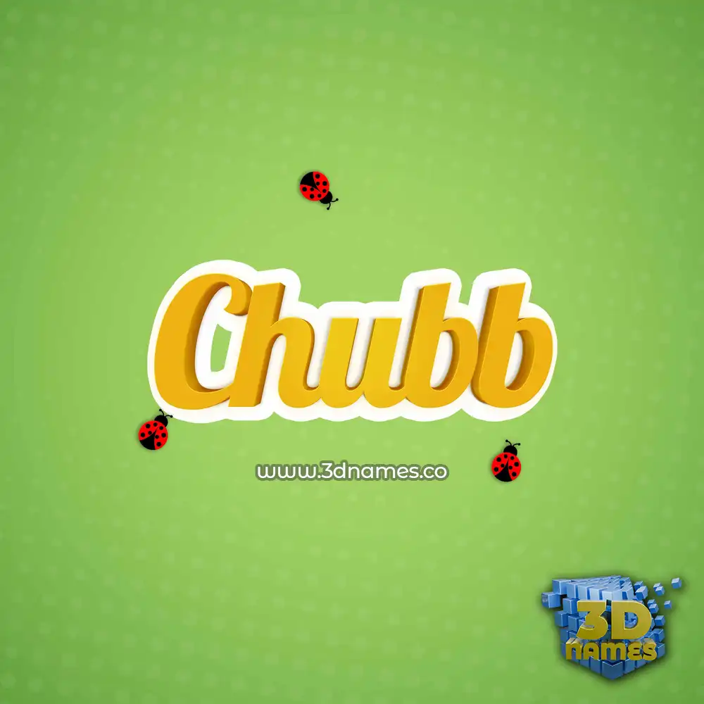 chubb in Ladybugs style - 3D name wallpaper