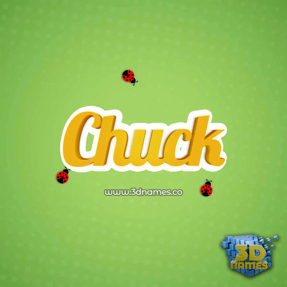 chuck in Ladybugs style - 3D name wallpaper
