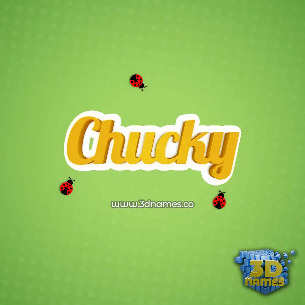 chucky in Ladybugs style - 3D name wallpaper
