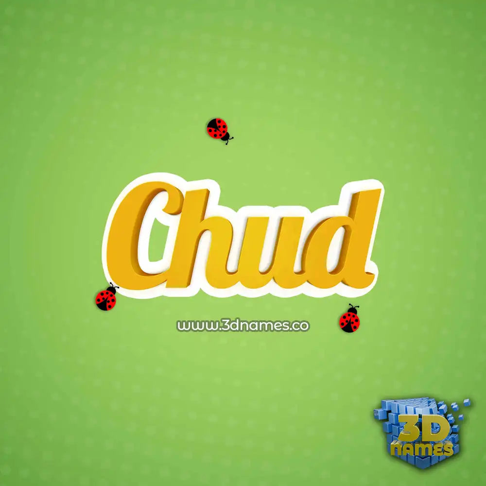chud in Ladybugs style - 3D name wallpaper