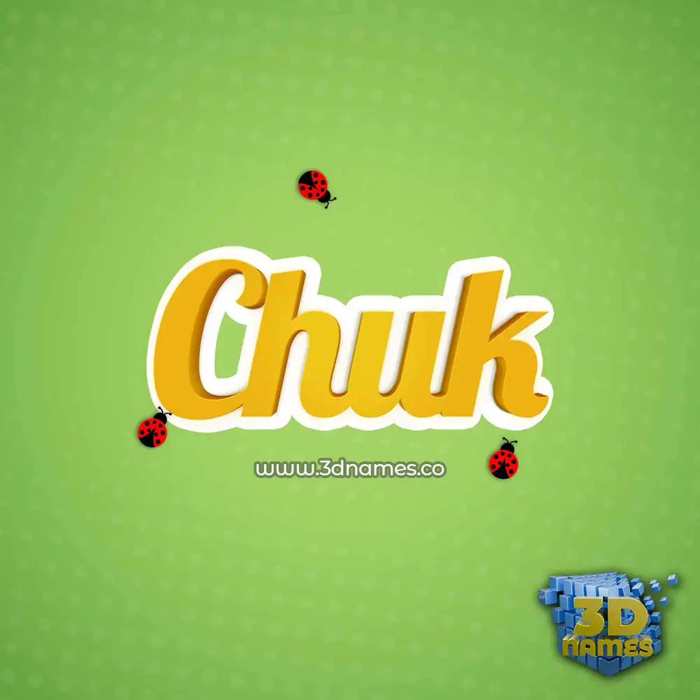chuk in Ladybugs style - 3D name wallpaper