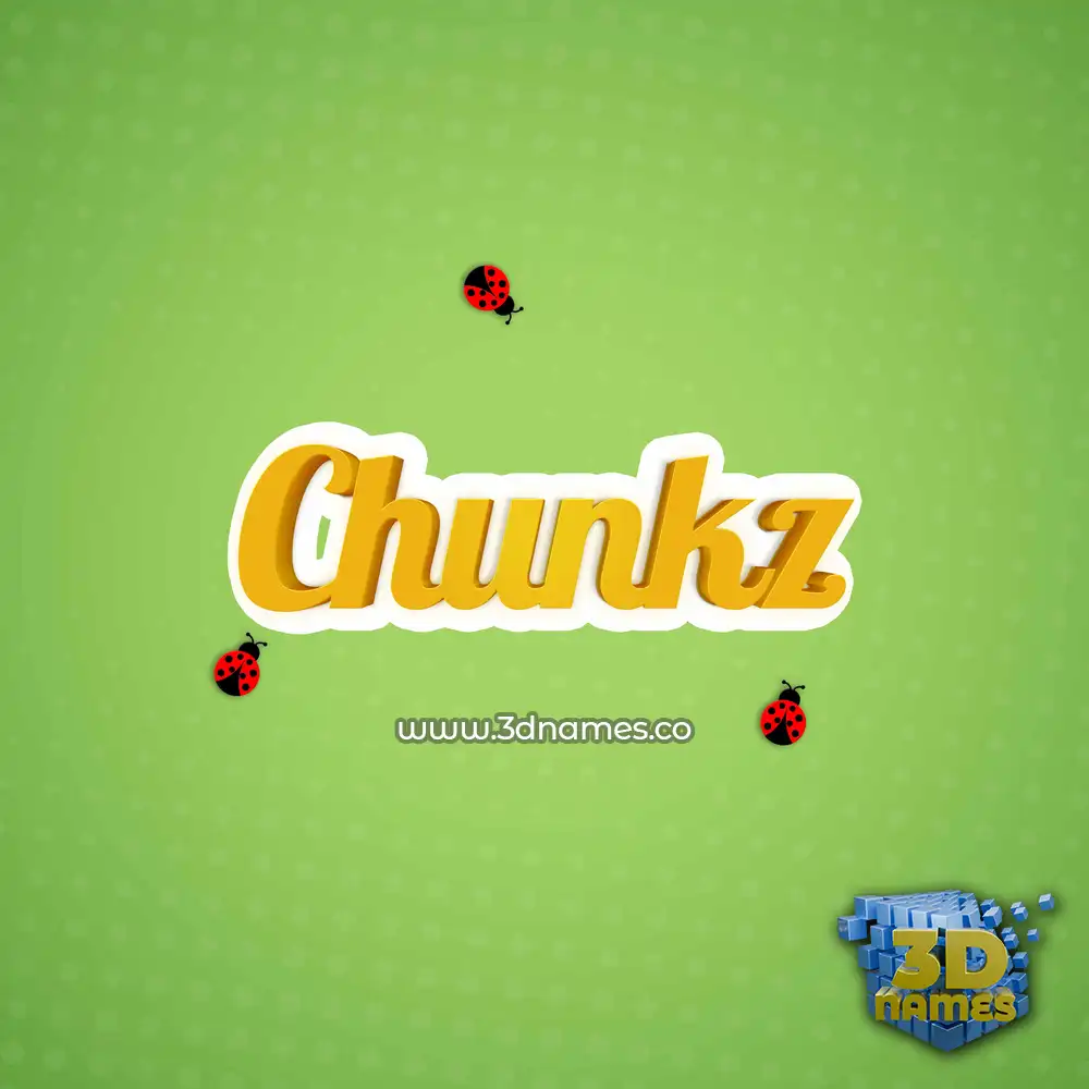 chunkz in Ladybugs style - 3D name wallpaper