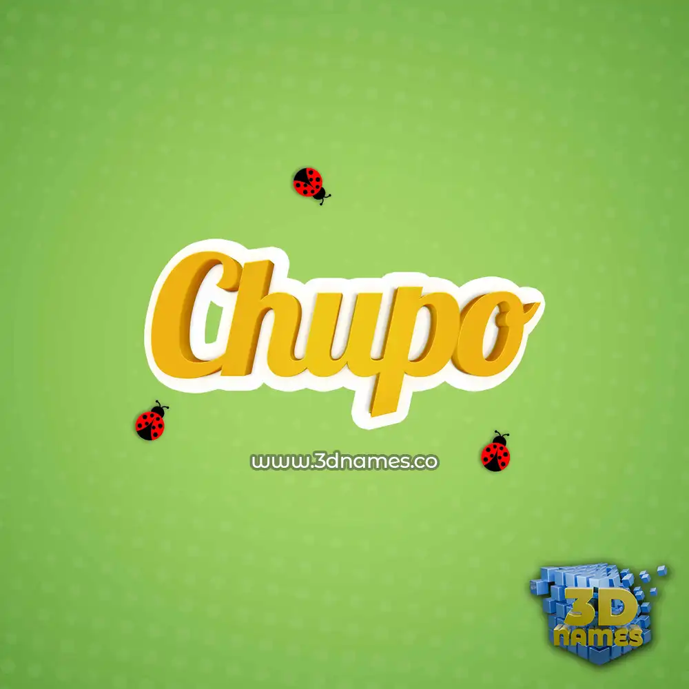 chupo in Ladybugs style - 3D name wallpaper