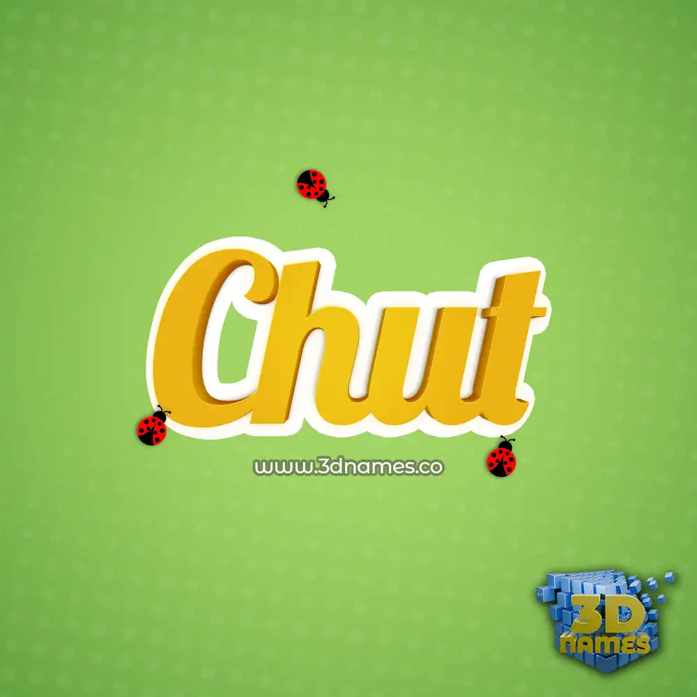 chut in Ladybugs style - 3D name wallpaper