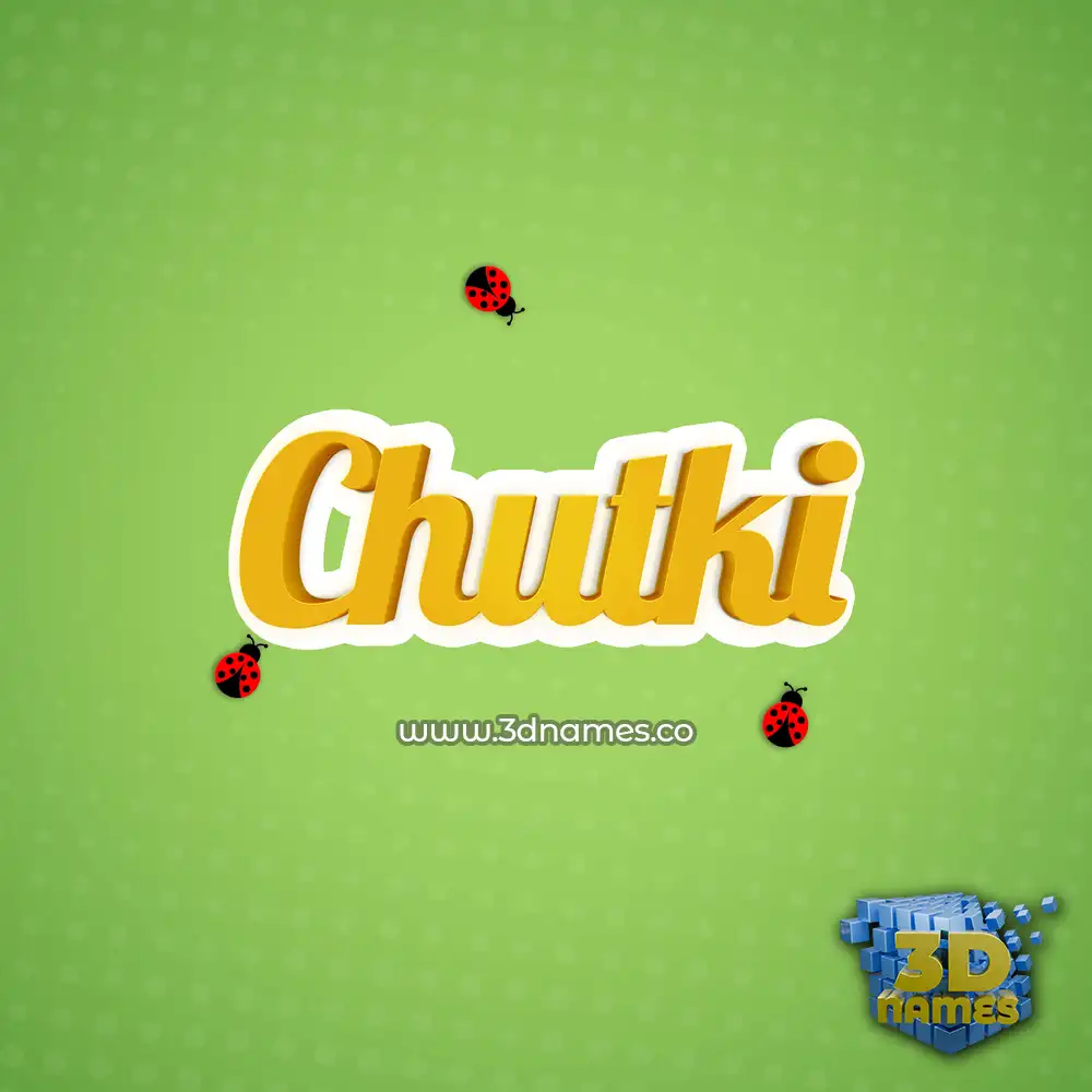 chutki in Ladybugs style - 3D name wallpaper