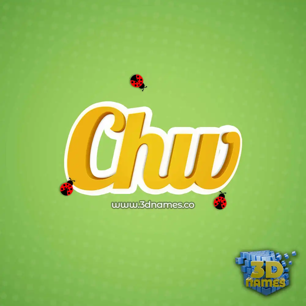 chw in Ladybugs style - 3D name wallpaper