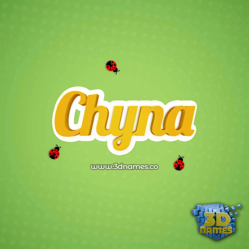 chyna in Ladybugs style - 3D name wallpaper