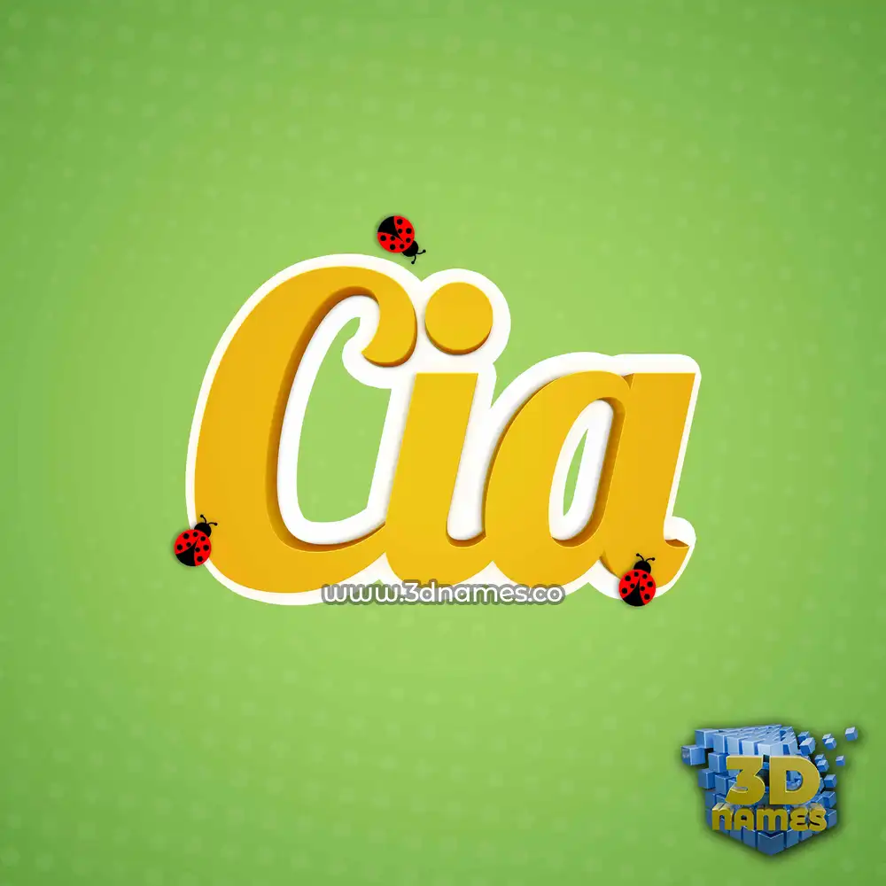 cia in Ladybugs style - 3D name wallpaper