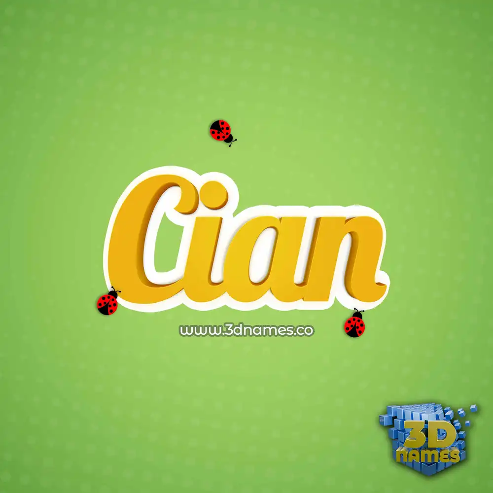 cian in Ladybugs style - 3D name wallpaper