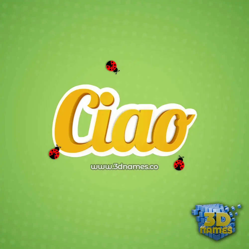 ciao in Ladybugs style - 3D name wallpaper