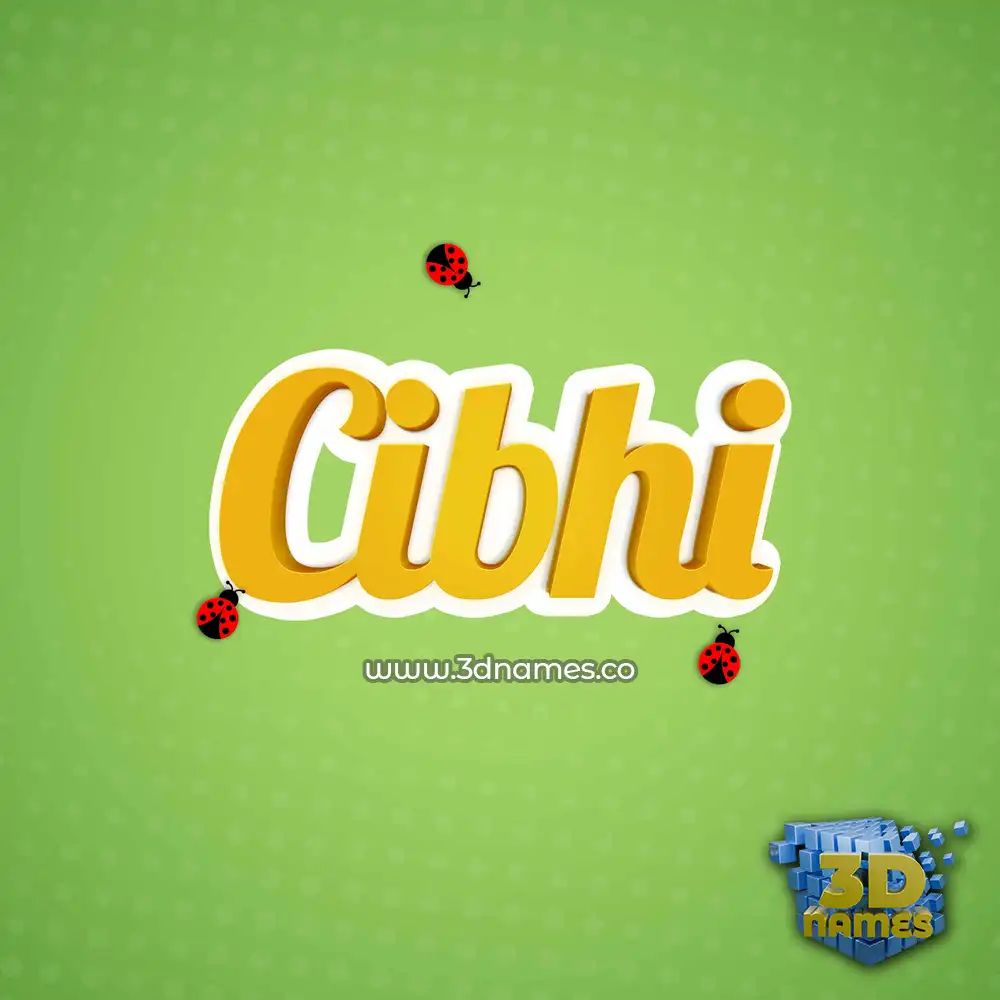 cibhi in Ladybugs style - 3D name wallpaper
