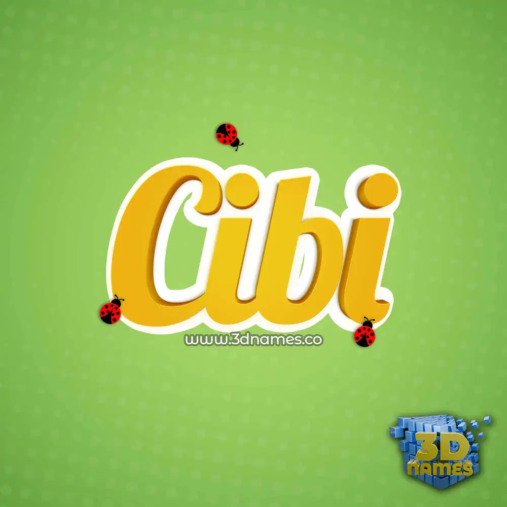 cibi in Ladybugs style - 3D name wallpaper