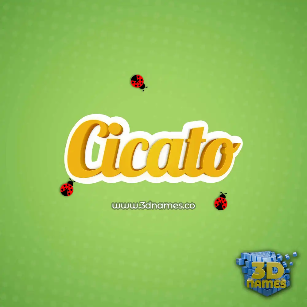cicato in Ladybugs style - 3D name wallpaper