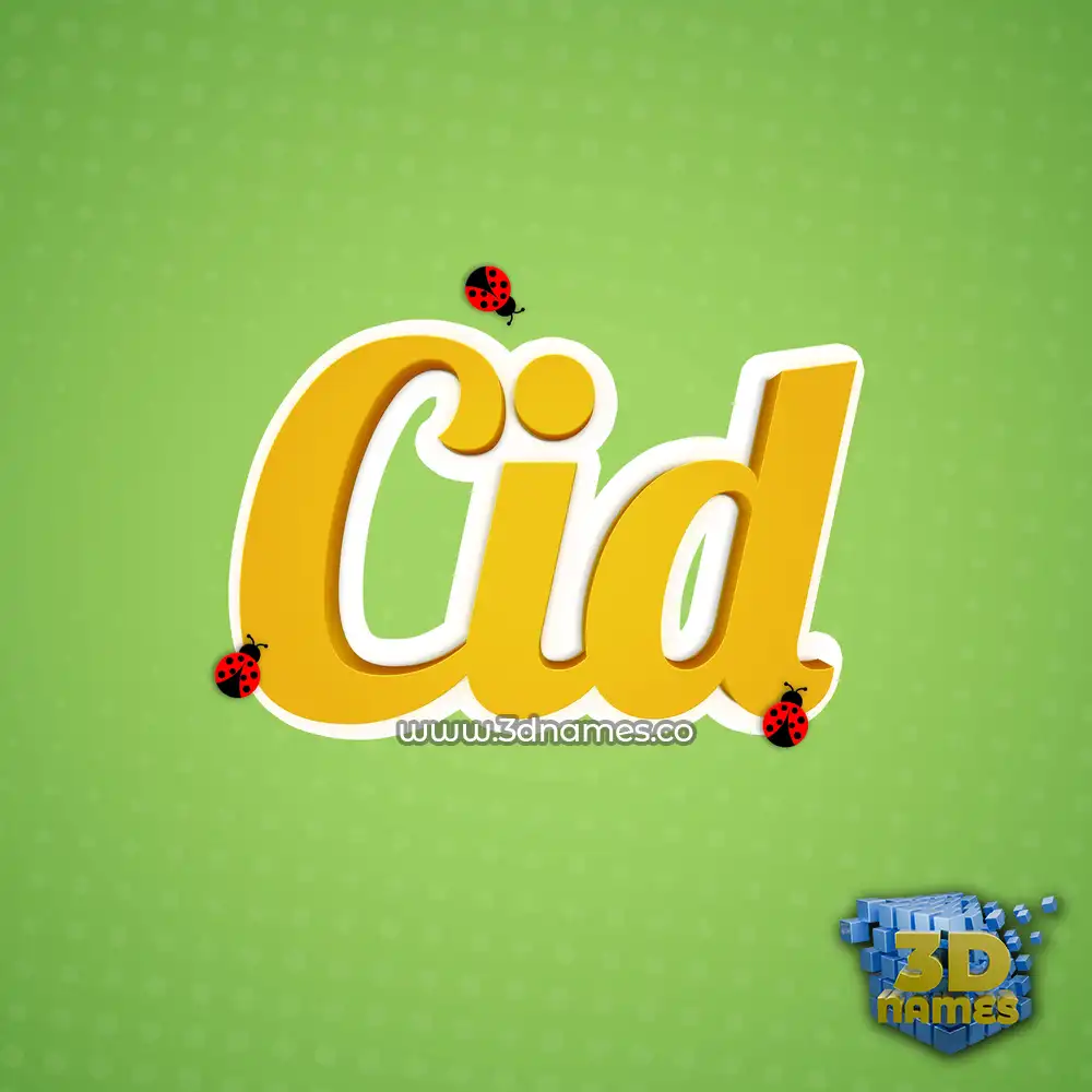 cid in Ladybugs style - 3D name wallpaper