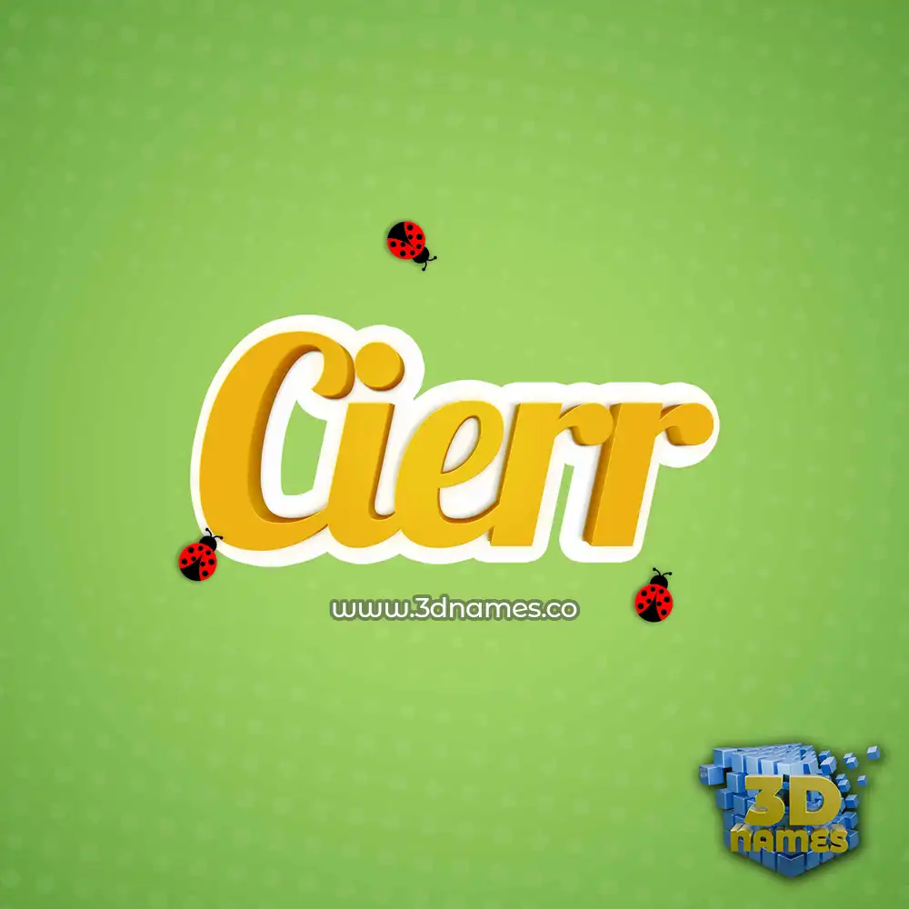 cierr in Ladybugs style - 3D name wallpaper