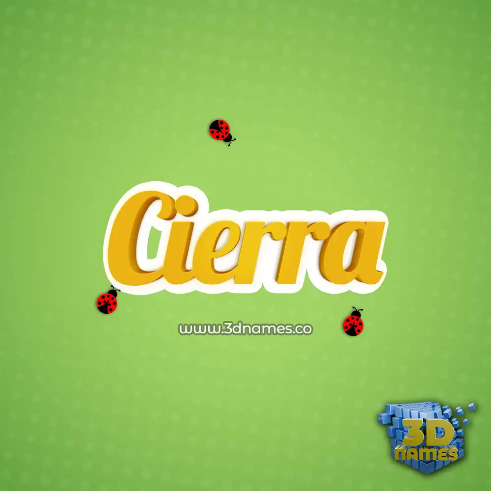 cierra in Ladybugs style - 3D name wallpaper