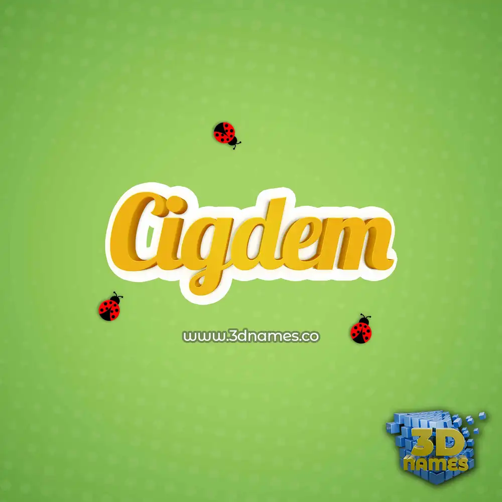 cigdem in Ladybugs style - 3D name wallpaper