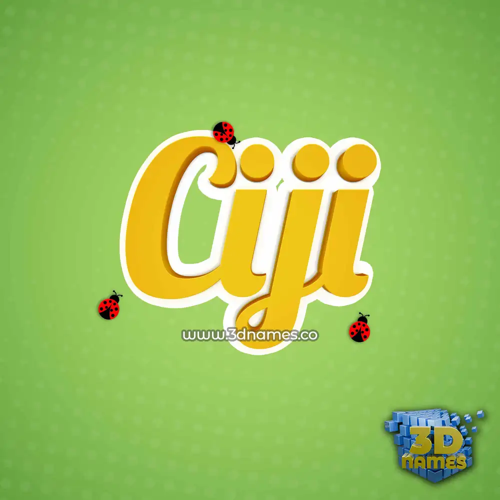ciji in Ladybugs style - 3D name wallpaper