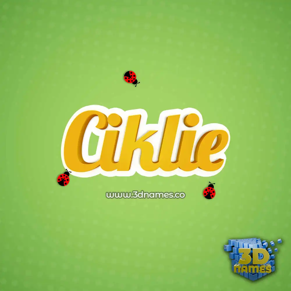 ciklie in Ladybugs style - 3D name wallpaper