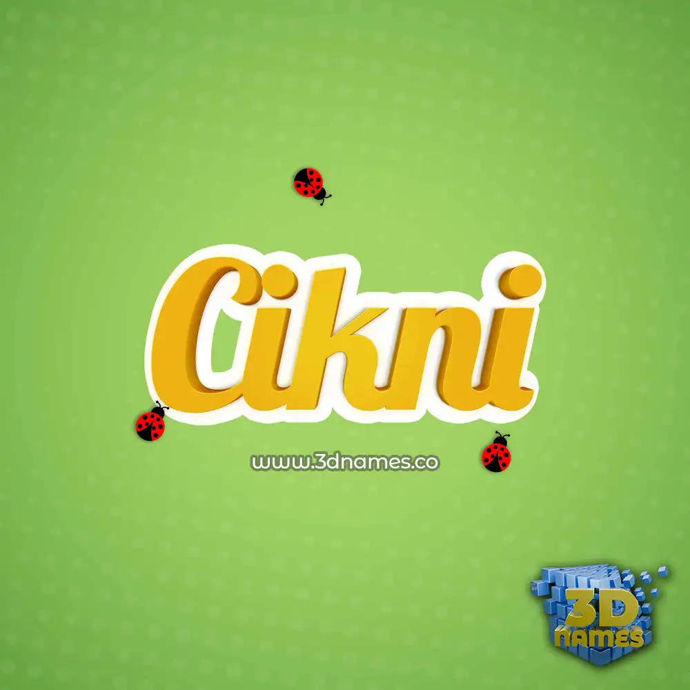 cikni in Ladybugs style - 3D name wallpaper