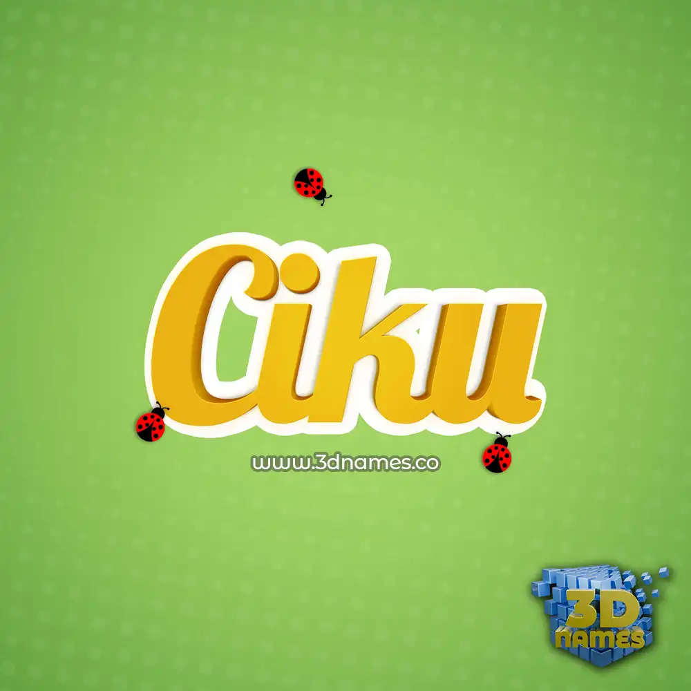 ciku in Ladybugs style - 3D name wallpaper