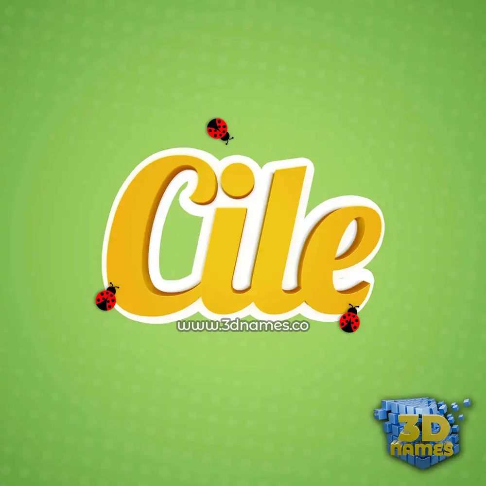 cile in Ladybugs style - 3D name wallpaper