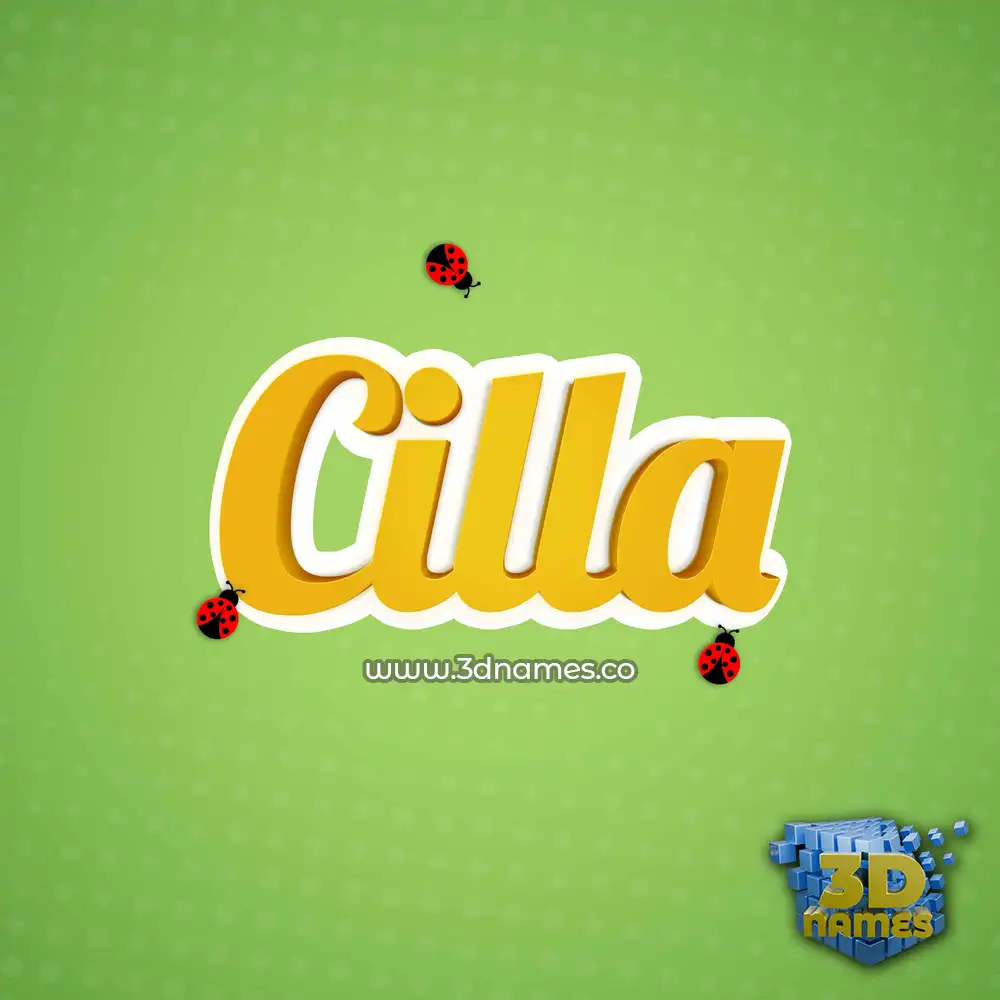 cilla in Ladybugs style - 3D name wallpaper