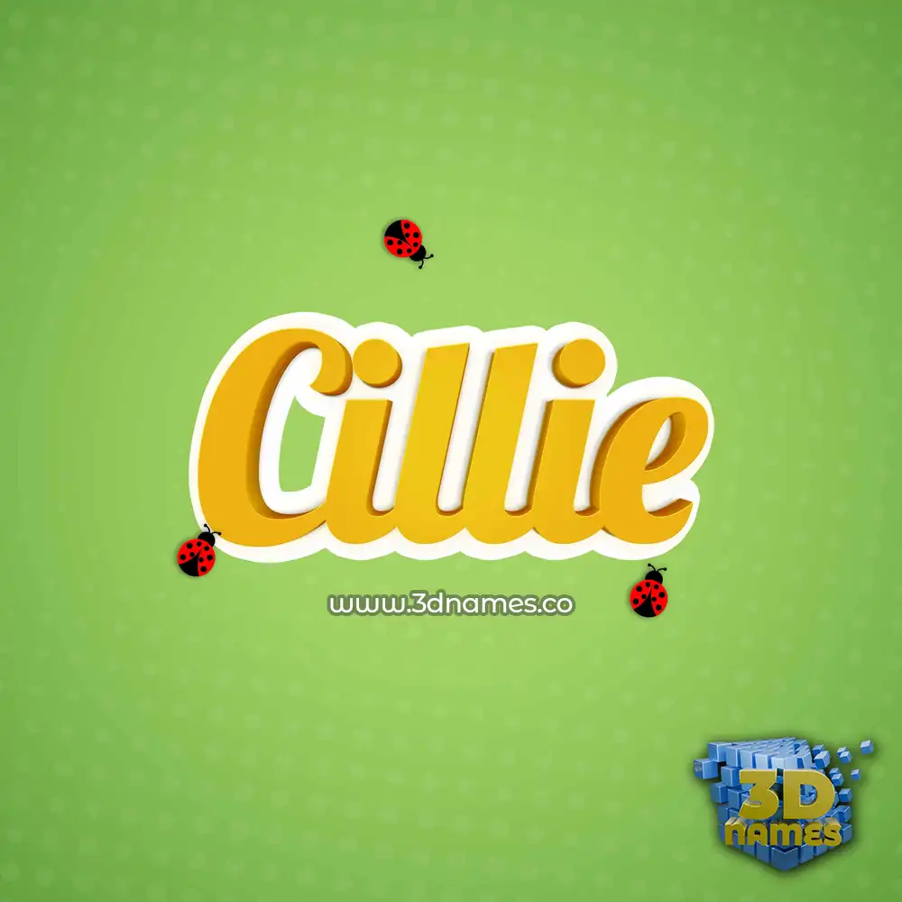 cillie in Ladybugs style - 3D name wallpaper