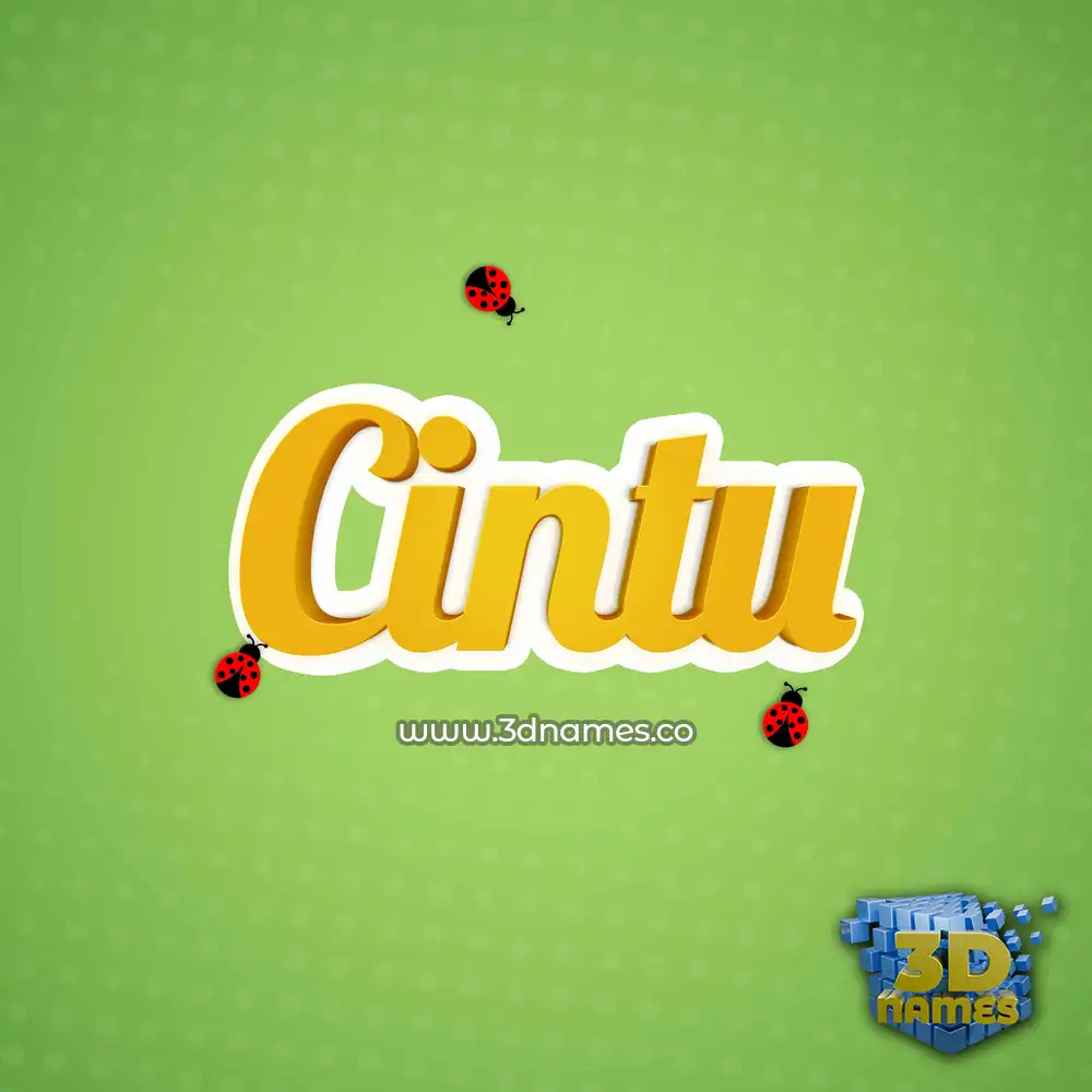 cintu in Ladybugs style - 3D name wallpaper