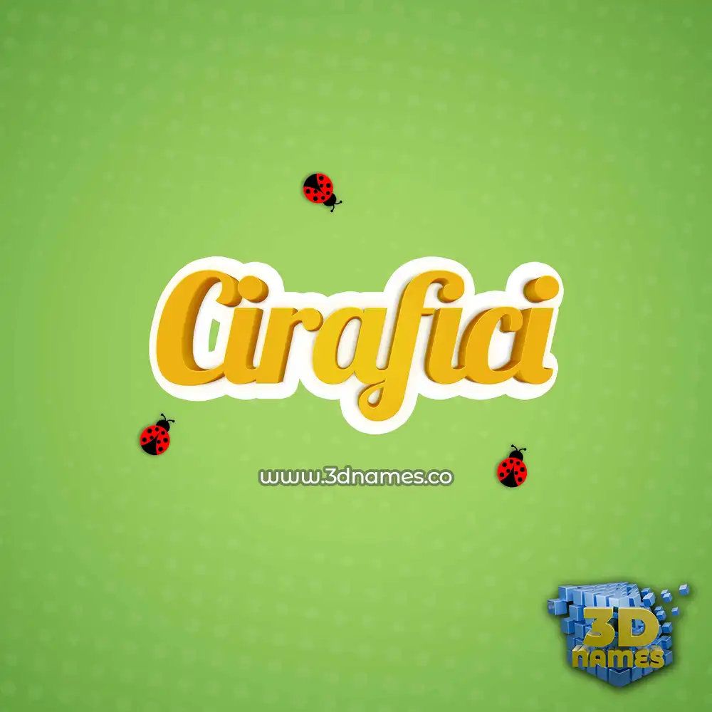 cirafici in Ladybugs style - 3D name wallpaper