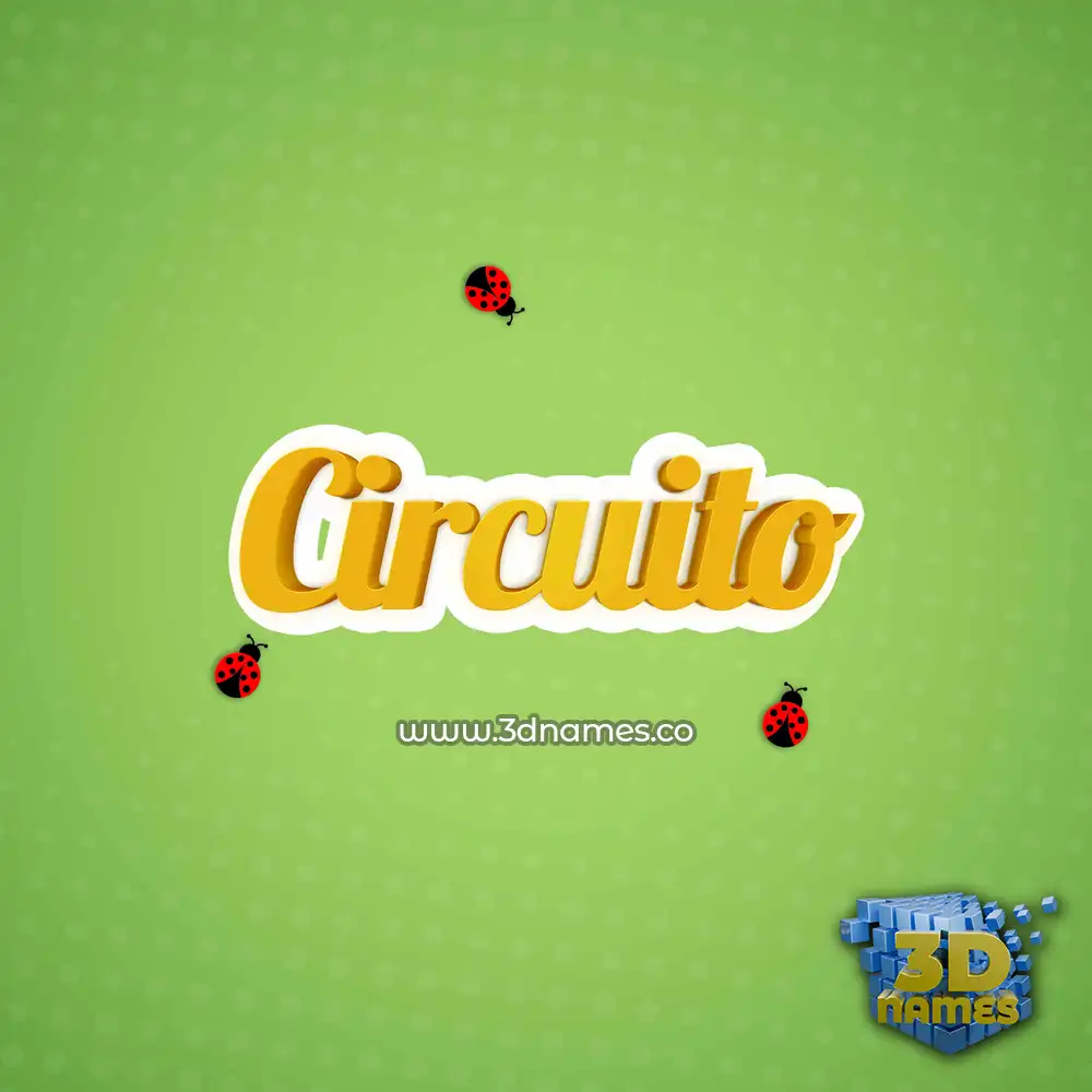 circuito in Ladybugs style - 3D name wallpaper