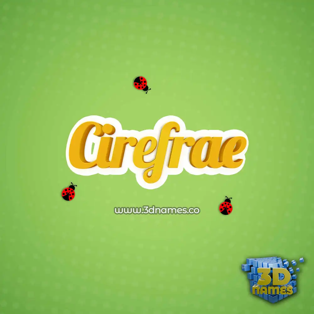cirefrae in Ladybugs style - 3D name wallpaper