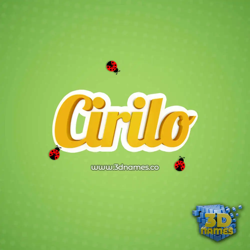 cirilo in Ladybugs style - 3D name wallpaper