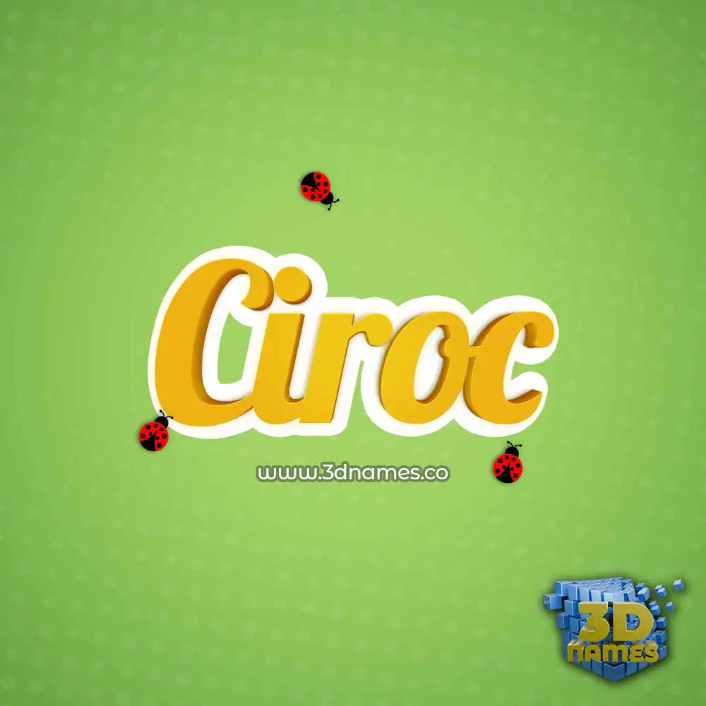 ciroc in Ladybugs style - 3D name wallpaper