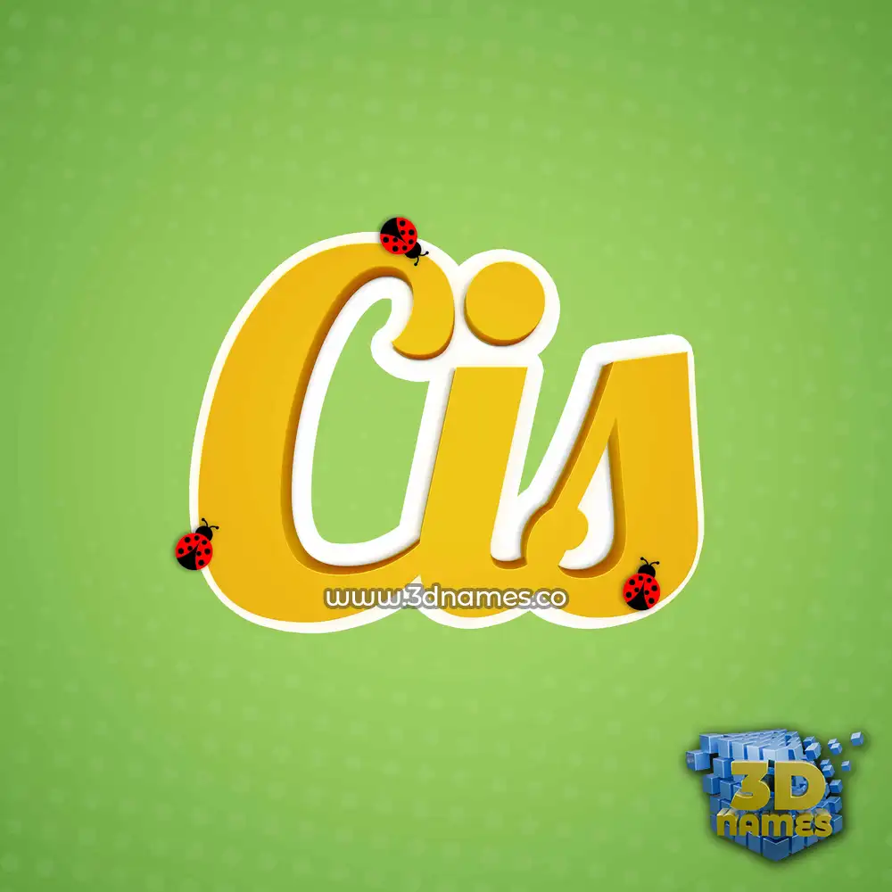 cis in Ladybugs style - 3D name wallpaper