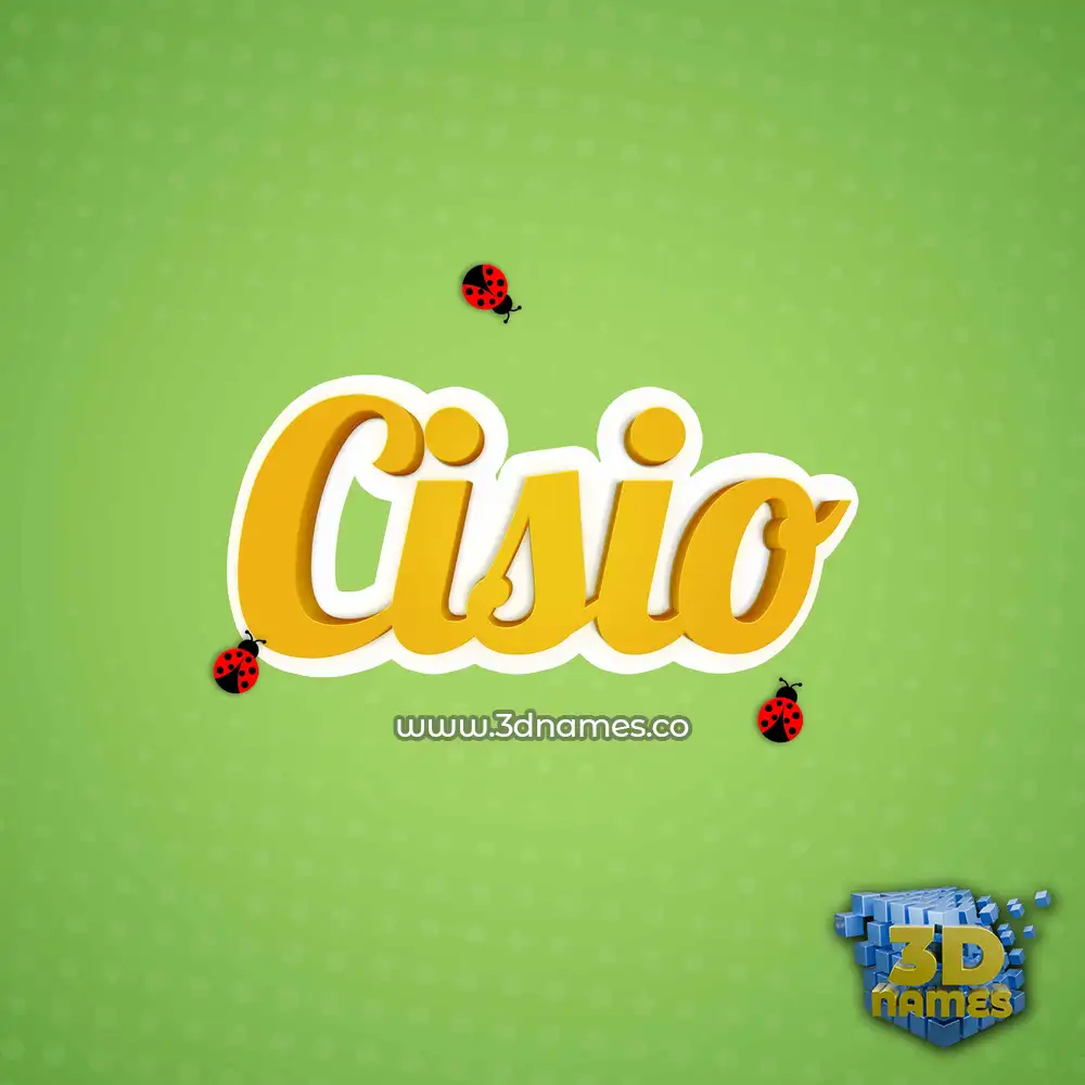 cisio in Ladybugs style - 3D name wallpaper