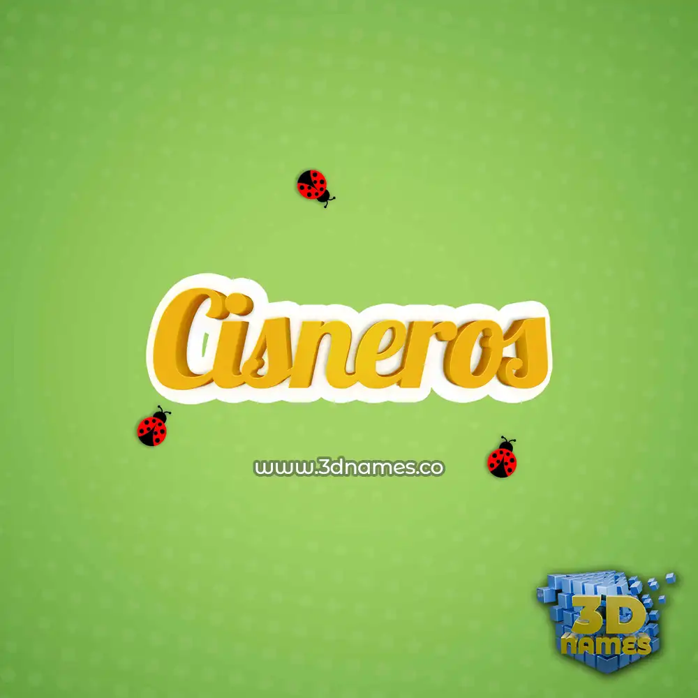 cisneros in Ladybugs style - 3D name wallpaper