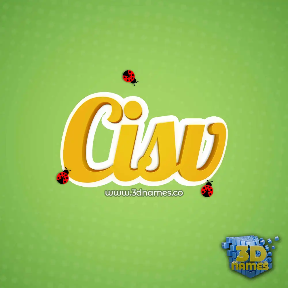 cisv in Ladybugs style - 3D name wallpaper