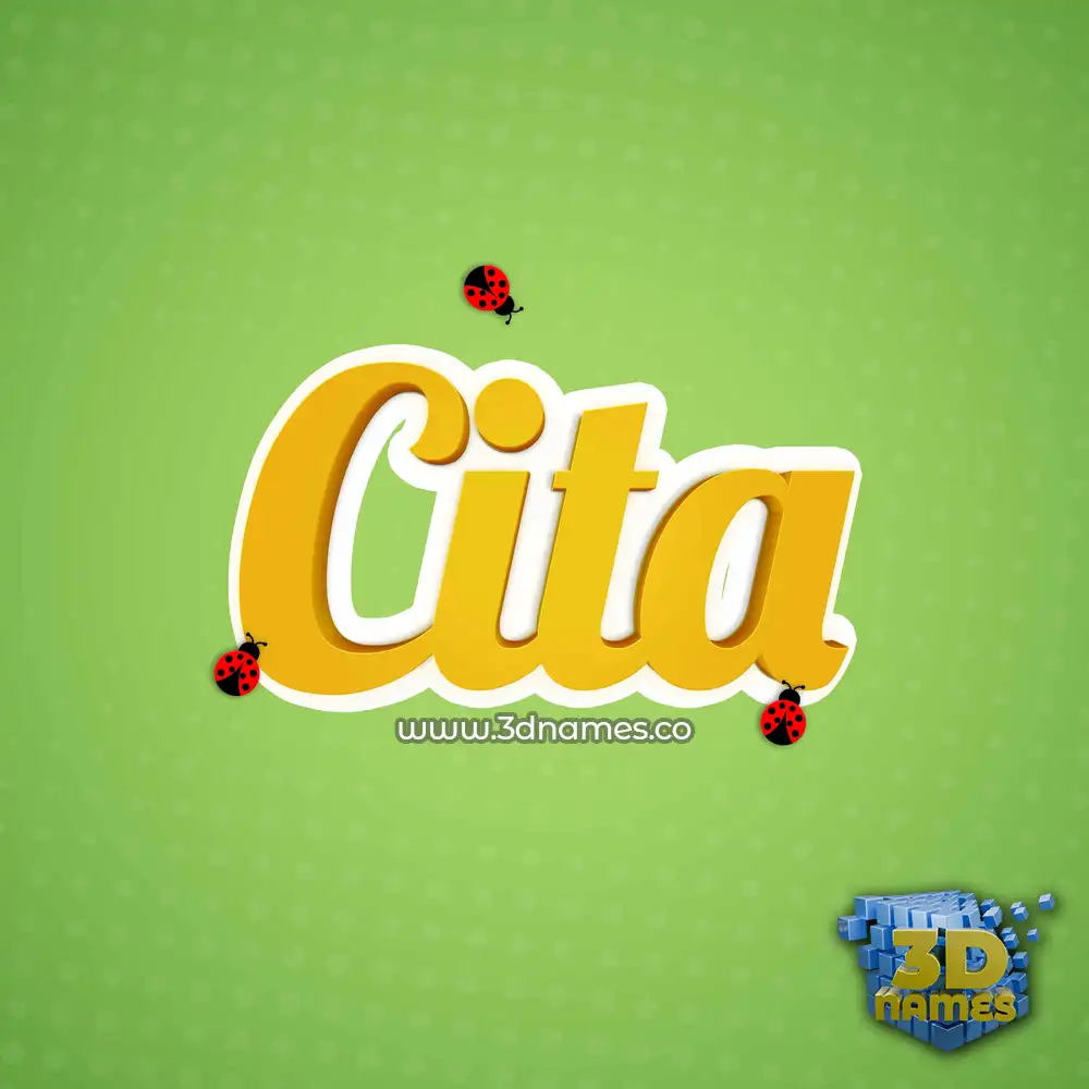 cita in Ladybugs style - 3D name wallpaper