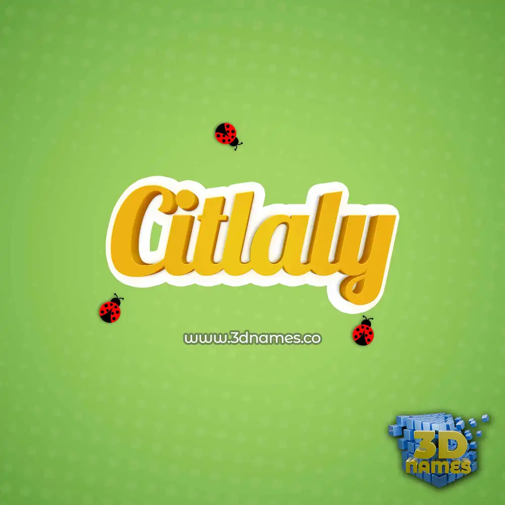 citlaly in Ladybugs style - 3D name wallpaper