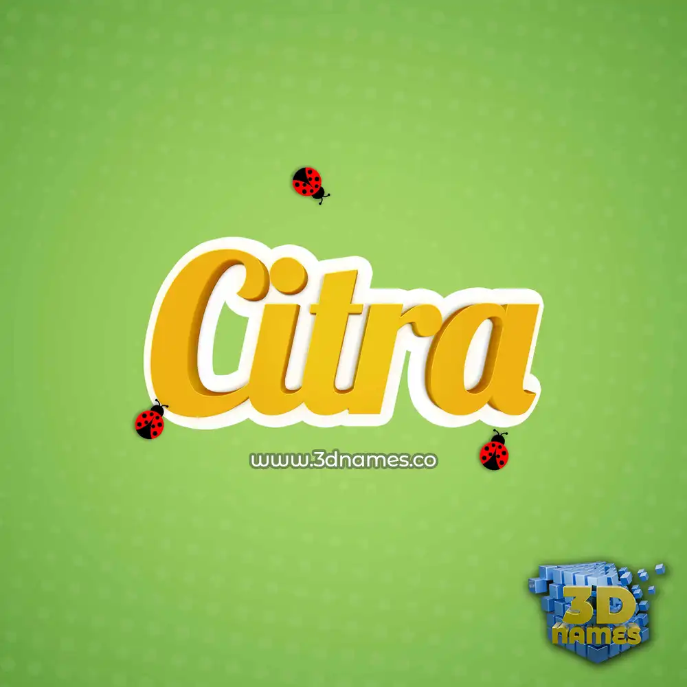 citra in Ladybugs style - 3D name wallpaper
