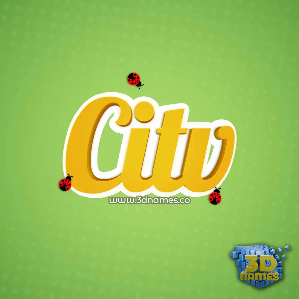 citv in Ladybugs style - 3D name wallpaper