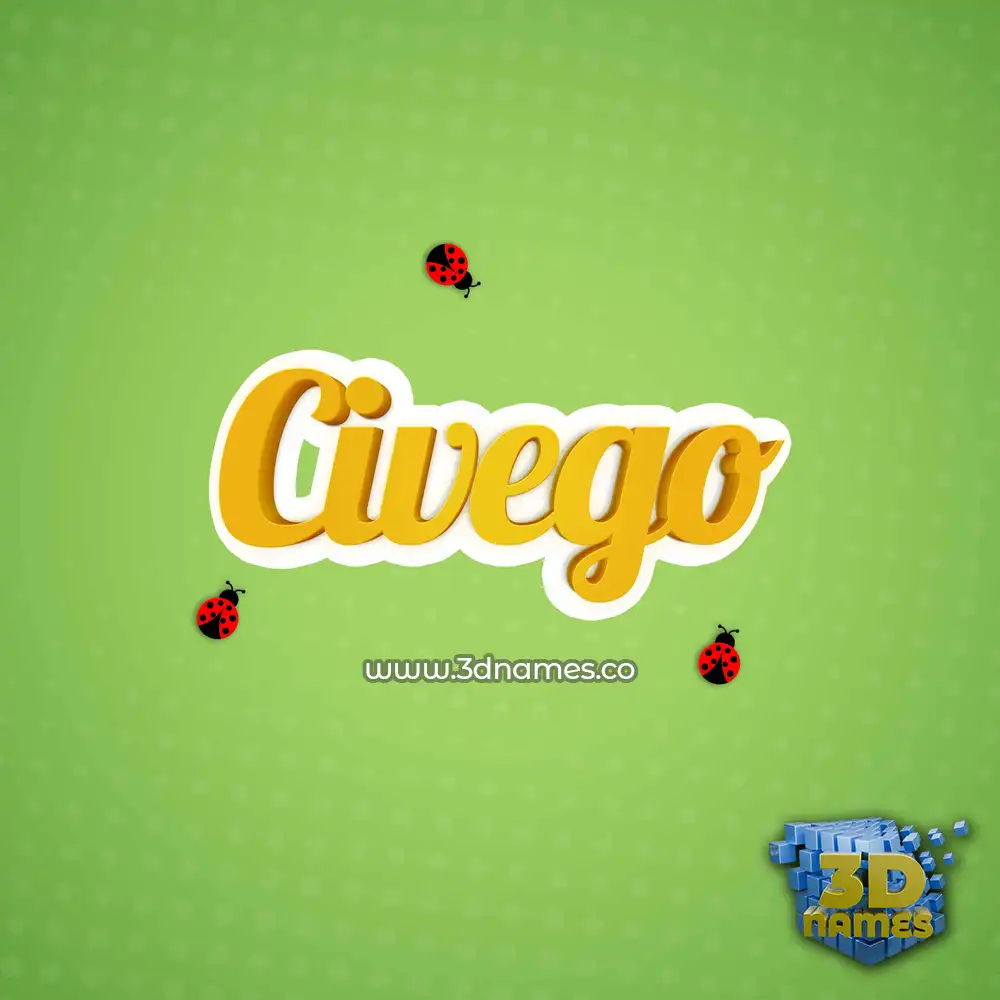 civego in Ladybugs style - 3D name wallpaper