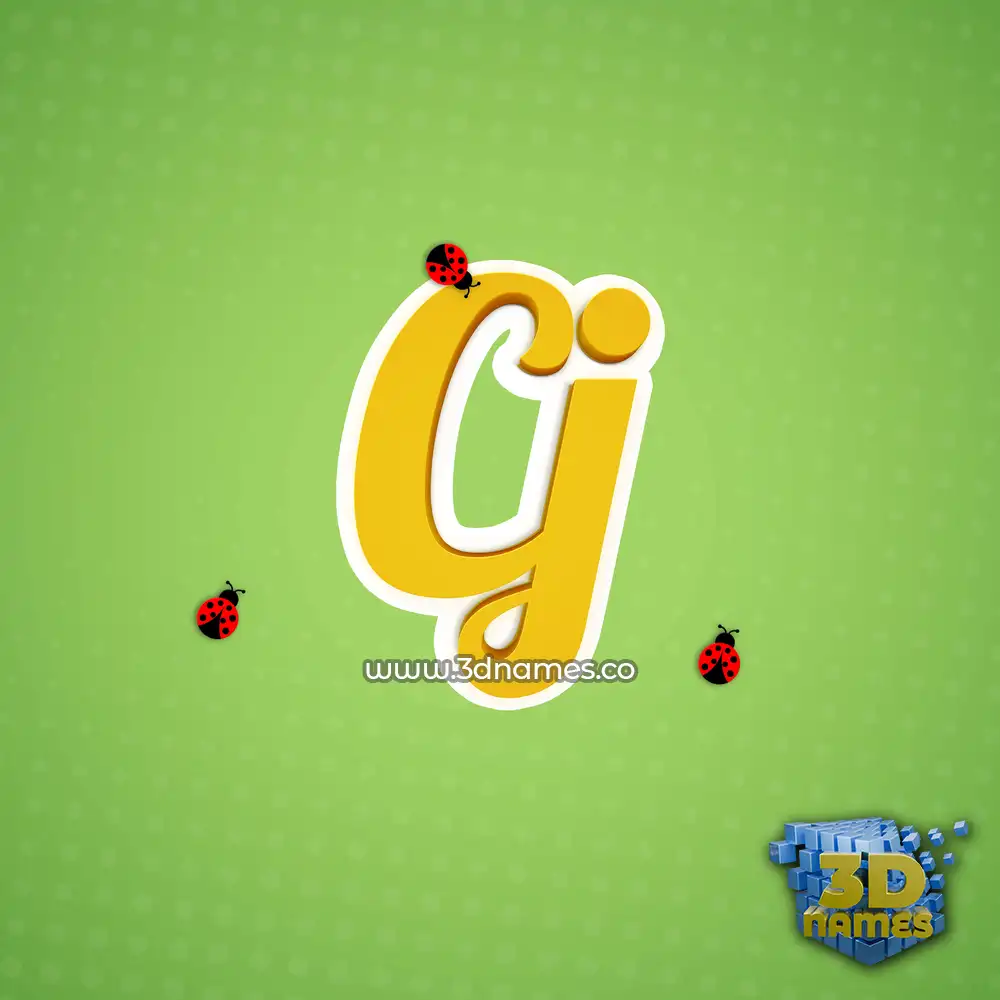 cj in Ladybugs style - 3D name wallpaper