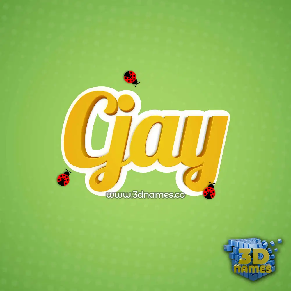 cjay in Ladybugs style - 3D name wallpaper