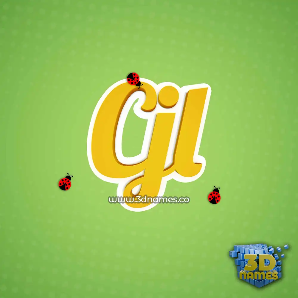 cjl in Ladybugs style - 3D name wallpaper