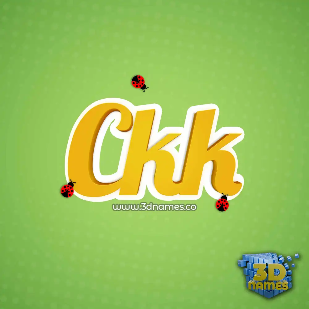 ckk in Ladybugs style - 3D name wallpaper
