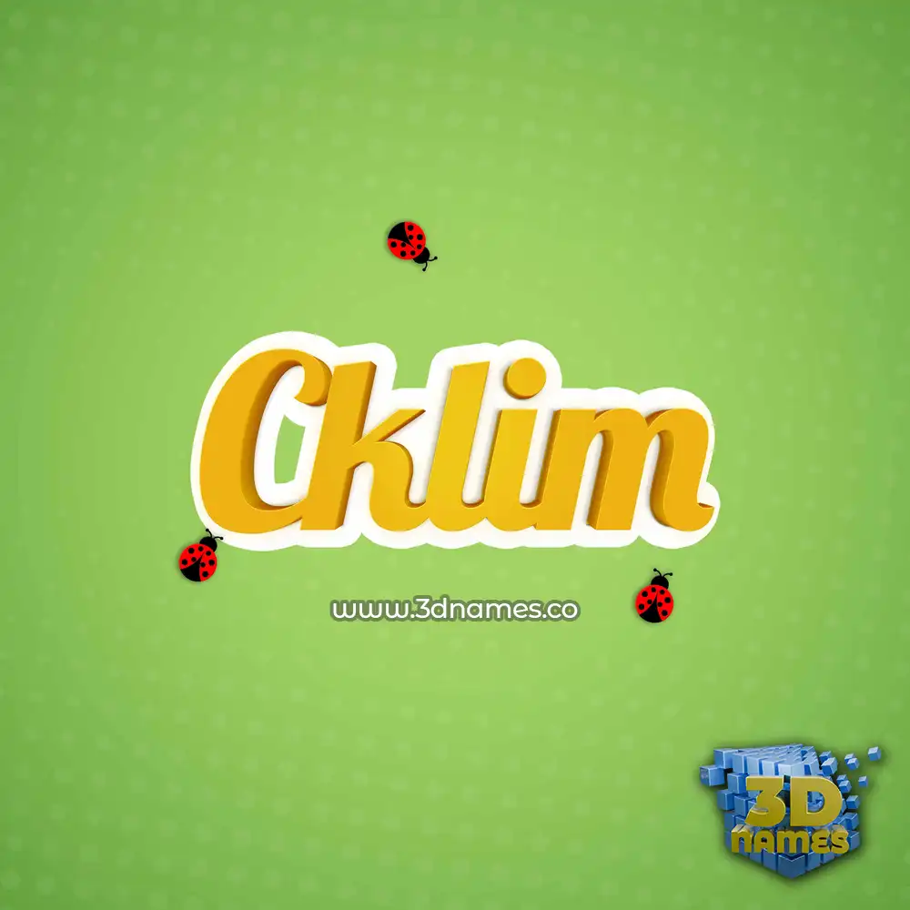 cklim in Ladybugs style - 3D name wallpaper