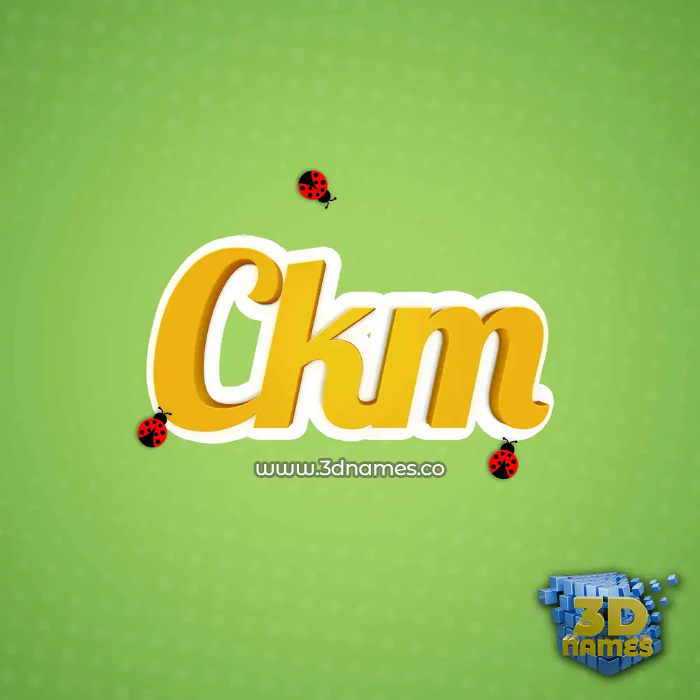 ckm in Ladybugs style - 3D name wallpaper